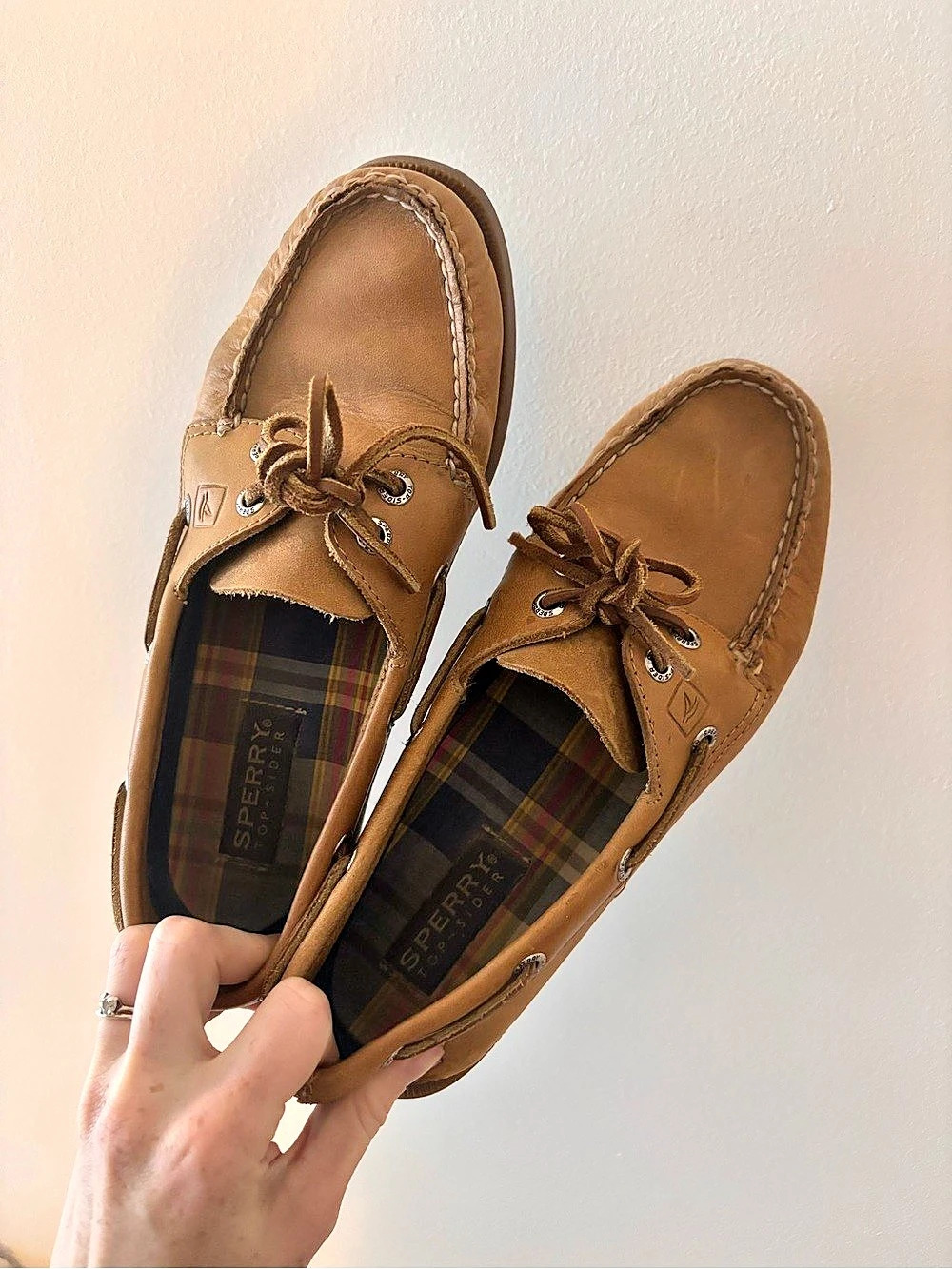 Sperry Authentic Original Plaid Lined Boat Shoe Brown Boat Shoes